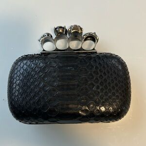 Vintage python leather Alexander McQueen clutch